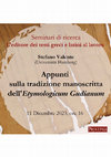 Research paper thumbnail of Appunti sulla tradizione manoscritta dell'Etymologicum Gudianum