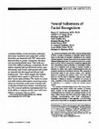 Research paper thumbnail of Neural substrates of facial recognition