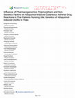 Research paper thumbnail of Influence of Pharmacogenomics Polymorphism and Non- Genetics Factors on Allopurinol-Induced Cutaneous Adverse Drug Reactions in Thai Patients Running title: Genetics of Allopurinol-induced CADRs in Thais