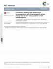 Research paper thumbnail of Correction: Probing high temperature ferromagnetism and its paramagnetic phase change due to Eu3+incorporation in ZnO nanophosphors