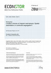 Research paper thumbnail of Location choices of migrant nest-leavers: Spatial assimilation or continued segregation?