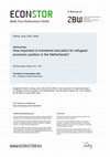 Research paper thumbnail of How Important is Homeland Education for Refugees' Economic Position in the Netherlands?