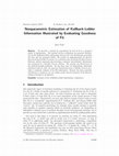 Research paper thumbnail of Non-parametric estimation of Kullback–Leibler discrimination information based on censored data