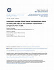 Research paper thumbnail of Investigating possible climate change and development effects on water quality within an arid catchment in South Africa: a comparison of two models