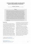 Research paper thumbnail of Land cover models to predict non-point nutrient inputs for selected biomes in South Africa