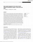 Research paper thumbnail of Water quality management in the context of future climate and development changes: a South African case study