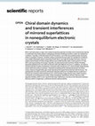 Research paper thumbnail of Chiral domain dynamics and transient interferences of mirrored superlattices in nonequilibrium electronic crystals