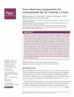 Research paper thumbnail of Zero-valent iron nanoparticles for environmental Hg (II) removal: a review