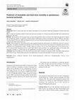 Research paper thumbnail of Predictors of immediate and short-term mortality in spontaneous bacterial peritonitis