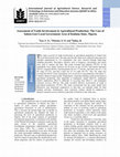 Research paper thumbnail of Assessment of Youth Involvement in Agricultural Production: The Case of Sabon-Gari Local Government Area of Kaduna State, Nigeria