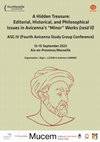 Research paper thumbnail of L'épitre d'Avicenne sur l'étendue: Autour de la question du lieu de Dieu [Hidden Treasure: Editorial, Historical, and Philosophical Issues in Avicenna's "Minor" Works (rasâ'il) ASG IV (Fourth Avicenna Study Group Conference) 13-15 September 2023 Aix-en-Provence/Marseille