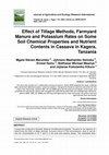 Research paper thumbnail of Effect of Tillage Methods, Farmyard Manure and Potassium Rates on Some Soil Chemical Properties and Nutrient Contents in Cassava in Kagera, Tanzania