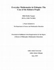 Research paper thumbnail of Everyday Mathematics in Ethiopia: The Case of the Khimra People