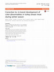 Research paper thumbnail of Correction to: in-transit development of color abnormalities in turkey breast meat during winter season