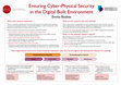 Research paper thumbnail of Ensuring Cyber-Physical Security in the Digital Built Environment