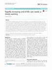 Research paper thumbnail of Rapidly increasing end-of-life care needs: a timely warning