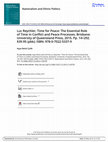 Research paper thumbnail of Luc Reychler,Time for Peace: The Essential Role of Time in Conflict and Peace Processes.Brisbane: University of Queensland Press, 2015. Pp. 14+292. $39.95 (pbk); ISBN: 978-0-7022-5337-9