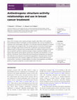 Research paper thumbnail of Antiestrogens: structure activity relationships and use in breast cancer treatment