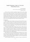 Research paper thumbnail of English Podcasting : A Study of a University Podcast-Based Course