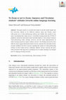 Research paper thumbnail of To Zoom or not to Zoom: Japanese and Ukrainian students’ attitudes towards online language learning