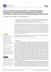 Research paper thumbnail of Recent Synthesis, Characterization, and Pharmacological Evaluation of Multifunctional Hemorphins Containing Non-Natural Amino Acids with Potential Biological Importance