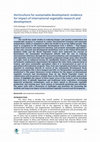 Research paper thumbnail of Horticulture for sustainable development: evidence for impact of international vegetable research and development