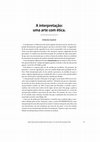 Research paper thumbnail of Interpretation: an art with ethics