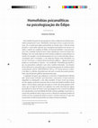 Research paper thumbnail of Homofobias psicanalíticas na psicologização do Édipo