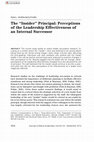 Research paper thumbnail of The “Insider” Principal: Perceptions of the Leadership Effectiveness of an Internal Successor