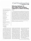 Research paper thumbnail of Vibration behavior of thin-walled steel members subjected to uniform bending