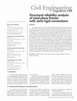 Research paper thumbnail of Structural reliability analysis of steel plane frames with semi-rigid connections