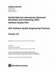 Research paper thumbnail of Sandia National Laboratories Advanced Simulation and Computing (ASC) software quality plan : ASC software quality engineering practices Version 3.0