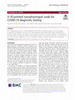 Research paper thumbnail of A 3D-printed nasopharyngeal swab for COVID-19 diagnostic testing