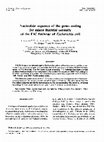 Research paper thumbnail of Nucleotide sequence of the genes coding for minor fimbrial subunits of the F1C fimbriae of Escherichia coli