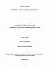 Research paper thumbnail of Challenges of development in africa: a case study of the role of foreign assistance in kenya