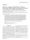 Research paper thumbnail of Molecular analysis of SMA patients without homozygous SMN1 deletions using a new strategy for identification of SMN1 subtle mutations