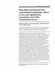 Research paper thumbnail of Bicuculline administration into ventromedial hypothalamus: effects on fear and regional brain monoamines and GABA concentrations in rats