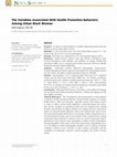 Research paper thumbnail of The Variables Associated With Health Promotion Behaviors Among Urban Black Women