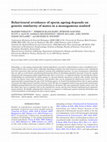 Research paper thumbnail of Behavioural avoidance of sperm ageing depends on genetic similarity of mates in a monogamous seabird