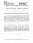 Research paper thumbnail of Preferensi Masyarakat Terhadap Rumah Sakit Syariah (Studi Kasus Terhadap Masyarakat Surabaya)