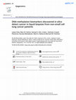 Research paper thumbnail of DNA methylation biomarkers discovered in silico detect cancer in liquid biopsies from non-small cell lung cancer patients