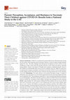 Research paper thumbnail of Parents’ Perception, Acceptance, and Hesitancy to Vaccinate Their Children against COVID-19: Results from a National Study in the UAE