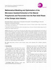 Research paper thumbnail of Mathematical Modeling and Optimization of the Microwave Assisted Extraction of the Natural Polyphenols and Flavonoids from the Raw Solid Waste of the Orange Juice Industry