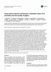 Research paper thumbnail of Grape pomace improves performance, antioxidant status, fecal microbiota and meat quality of piglets