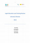 Research paper thumbnail of Legal Education and Training Review research phase literature review