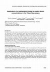 Research paper thumbnail of Application of a mathematical model to predict dioxin concentrations in the Tokyo Bay estuary