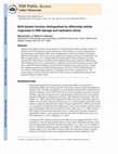 Research paper thumbnail of Brh2 domain function distinguished by differential cellular responses to DNA damage and replication stress