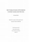 Research paper thumbnail of Baha'i Teachings on Economics and Their Implications for the Baha'i Community and the Wider Society