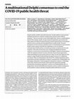 Research paper thumbnail of A multinational Delphi consensus to end the COVID-19 public health threat