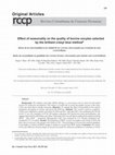 Research paper thumbnail of Effect of seasonality on the quality of bovine oocytes selected by the brilliant cresyl blue method